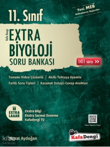 Kafa Dengi Yayınları 11. Sınıf Biyoloji Extra Soru Bankası Murat Aydoğ