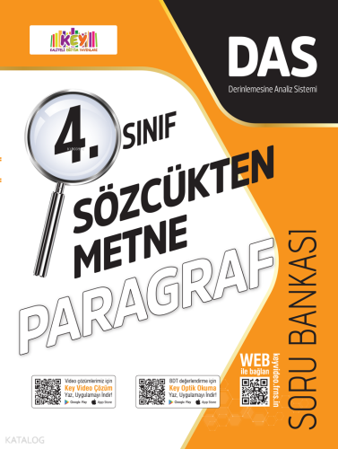 Kaliteli Eğitim Yayınları 4. Sınıf Sözcükten Metne Paragraf Soru Bankası