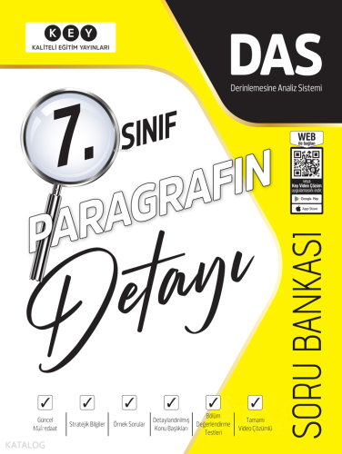 Kaliteli Eğitim Yayınları 7. Sınıf Paragrafın Detayı Soru Bankası