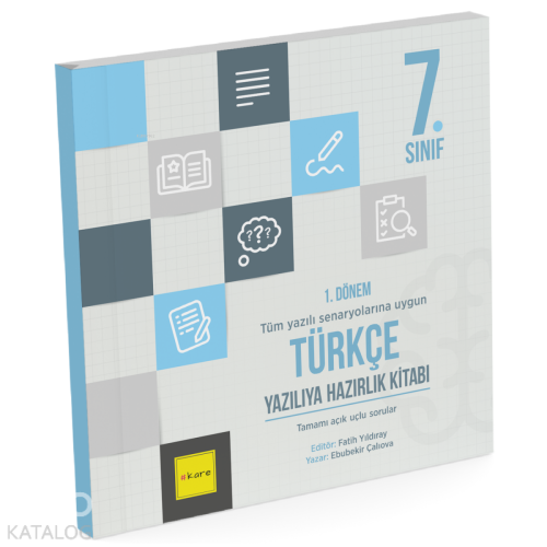 Kare Yayınları 7. Sınıf 1. Dönem Türkçe Yazılıya Hazırlık Kitabı