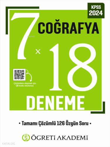 KPSS Genel Yetenek Genel Kültür 7X18 Coğrafya Deneme
