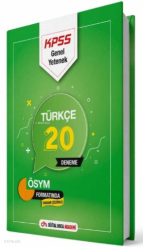 KPSS GY Türkçe Tamamı Çözümlü 20 Deneme Dijital Hoca Akademi Kolektif