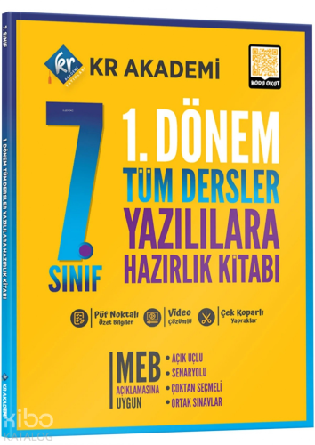 Kr Akademi 7. Sınıf 1. Dönem Tüm Dersler Yazılılara Hazırlık Kitabı
