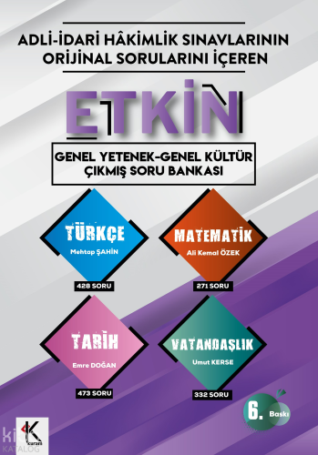 Kuram Kitap Etkin Genel Yetenek-Genel Kültür Çıkmış Soru Bankası - 2026