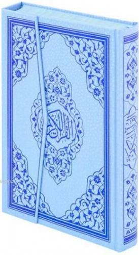 Kur'an-ı Kerim (Ayfa-123M, Orta Boy, Gül Desenli, Mavi, Ciltli) Komisy