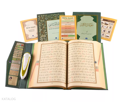 Kuran Okuyan Kalem Seti (Yeşil - Cami Boy)