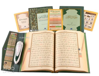 Kuran Okuyan Kalem Seti (Yeşil, Rahle Boy, Karton Kutulu)