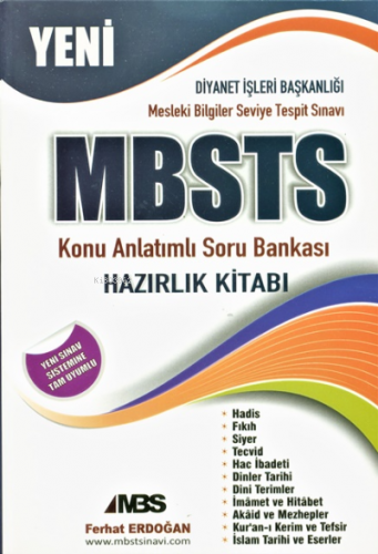MBS MBSTS Konu Anlatımlı Soru Bankası Ferhat Erdoğan