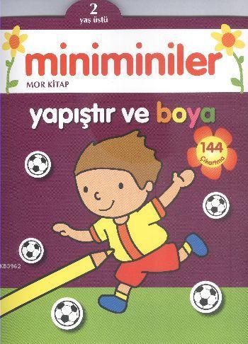 Miniminiler Mor Kitap Yapıştır ve Boya; 2 Yaş Üstü