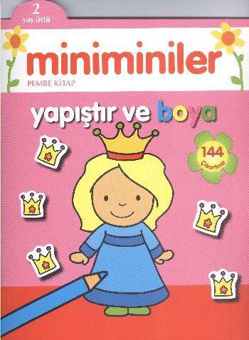 Miniminiler Pembe Kitap Yapıştır ve Boya; 2 Yaş Üstü