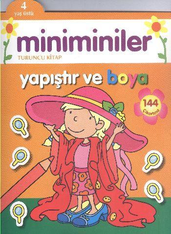 Miniminiler Turuncu Kitap Yapıştır ve Boya; 4 Yaş Üstü