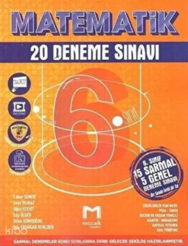 Mozaik Yayınları 6. Sınıf Matematik 20 li Deneme Kolektif