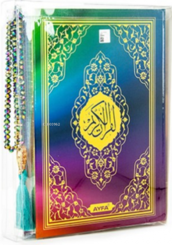 Mühürlü Orta Boy Kur'an-ı Kerim - Gökkuşağı -Kristal Tesbih (kod:227G)