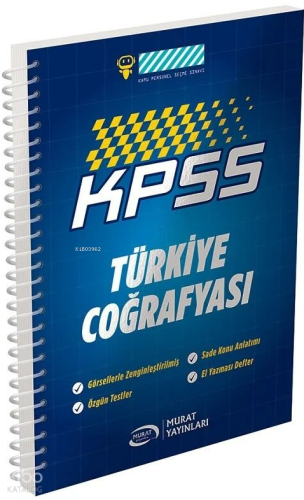 Murat Yayınları KPSS Türkiye Coğrafyası Defteri Kolektif