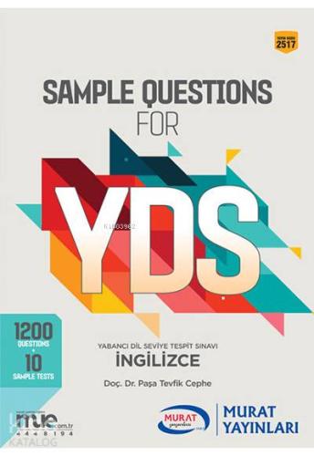 Murat Yayınları Sample Questions for YDS Yabancı Dil Seviye Tespit Sınavı İngilizce Kod 2517 Murat 