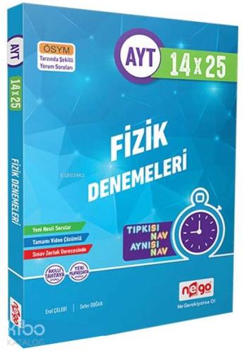 Nego Yayınları AYT Fizik Tamamı Video Çözümlü 14x25 Branş Deneme Nego 