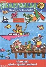 Neşeli Çıkartmalar - Kırmızı Kitap; Resimleri Tamamla