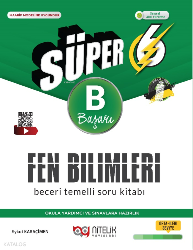 Nitelik Yayınları 6. Sınıf Süper Fen Bilimleri Beceri Temelli Soru Kitabı (B)