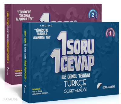 ÖABT Türkçe Öğretmenliği 1 Soru 1 Cevap ile Genel Tekrar Seti