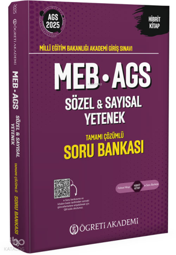 Öğreti Akademi 2025 MEB-AGS Soru Bankası Tamamı Çözümlü Sözel-Sayısal 