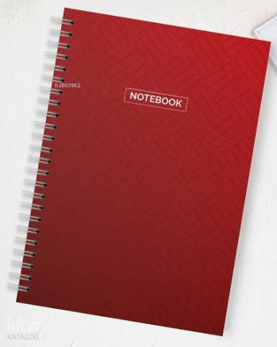 Okul Defteri 70 Yaprak A4 Spiralli Kareli Kırmızı Bristol Kolektif