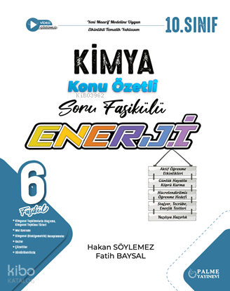 Palme 10. Sınıf Enerji Kimya Konu Özetli Soru Fasikülleri (6 Fasikül) 