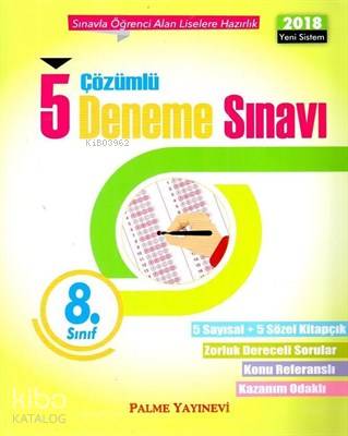 Palme - 8.Sınıf Tümdersler Çözümlü 5 Deneme Sınavı