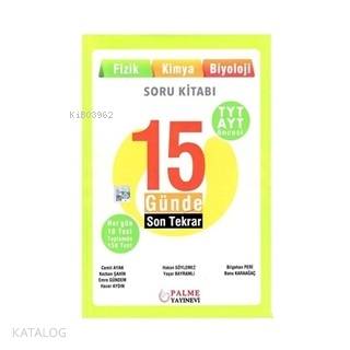 Palme Yayınları TYT AYT Öncesi 15 Günde Son Tekrar Soru Kitabı Sayısal