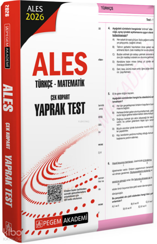 Pegem Akademi 2026 ALES Türkçe-Matematik Çek Kopart Yaprak Test Kolekt
