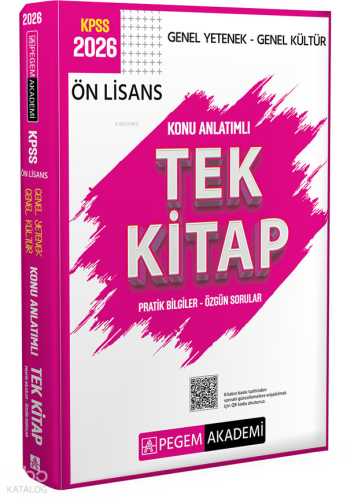 Pegem Akademi 2026 KPSS Genel Yetenek Genel Kültür Ön Lisans Konu Anla