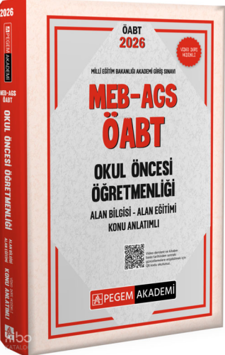 Pegem Akademi 2026 MEB AGS ÖABT Okul Öncesi Öğretmenliği Alan Bilgisi - Alan Eğitimi - Konu Anlatımlı