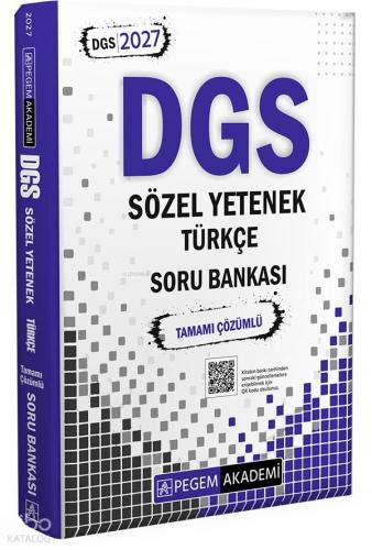 Pegem Akademi DGS Sözel Yetenek Türkçe Tamamı Çözümlü Soru Bankası