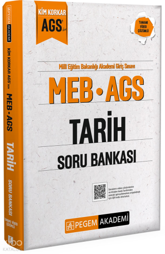 Pegem Akademi MEB AGS Kim Korkar Tarih Soru Bankası Tamamı Çözümlü Kol