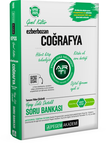 Pegem Akademi Yayıncılık 2025 Ezberbozan KPSS Genel Yetenek Genel Kültür Coğrafya Soru Bankası