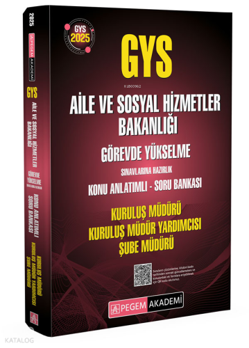 Pegem Akademi Yayıncılık 2025 GYS Aile ve Sosyal Hizmetler Bakanlığı G