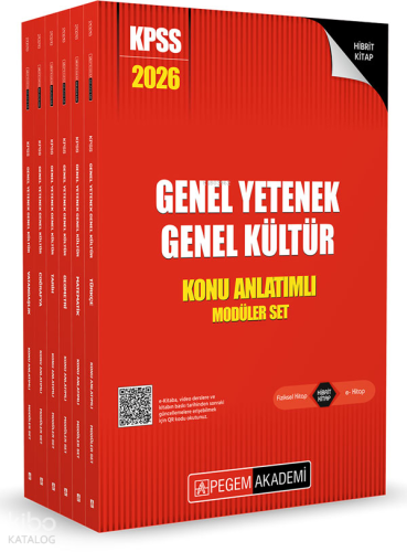 Pegem Akademi Yayıncılık 2026 KPSS Genel Yetenek Genel Kültür Lisans Konu Anlatımlı Modüler Set - (6 Kitap)