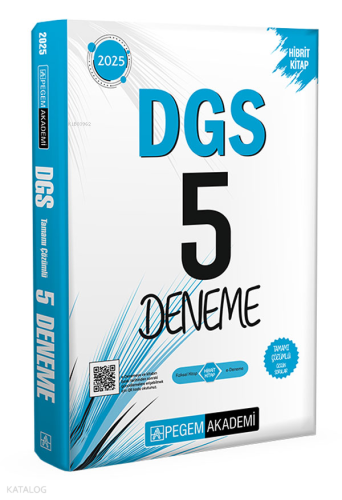 Pegem Akademi Yayınları 2025 DGS Tamamı Çözümlü 5 Deneme Kolektif