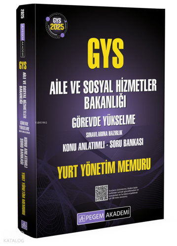 Pegem Akademi Yayınları 2025 GYS Aile ve Sosyal Hizmetler Bakanlığı Gö