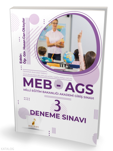 Pelikan Yayınevi MEB - AGS Hazırlık 3 Deneme Sınavı