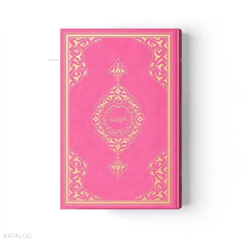 Rahle Boy Kur'an-ı Kerim (2 Renkli, Pembe, Mühürlü)