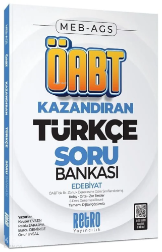 Retro ÖABT MEB-AGS Türkçe Öğretmenliği Edebiyat Kazandıran Soru Bankası Çözümlü