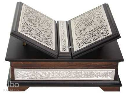 Sandıklı Kanatlı Kaplama Gümüş Kur'an-ı Kerim (Orta Boy)