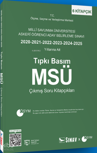 Sınav Yayınları MSÜ Tıpkı Basım Son 6 Yıl Çıkmış Soru Kitapçıkları Kol