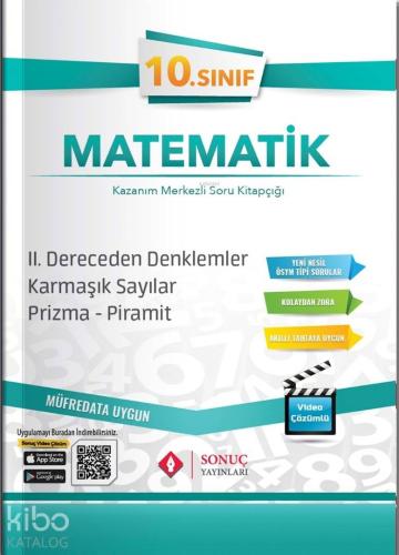 Sonuç Yayınları 10. Sınıf Matematik II. Dereceden Denklemler Karmaşık Sayılar Prizma Piramit Sonuç 