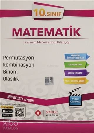 Sonuç Yayınları 10. Sınıf Matematik Permütasyon Kombinasyon Binom Olasılık Sonuç 