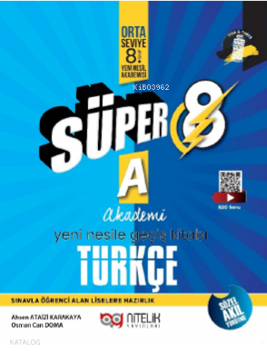 Süper 8 Türkçe A Yeni Nesile Geçiş Soru Kitabı