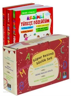 Süper Resimli Sözlük Seti Türkçe, İngilizce, Atasözleri (3 Kitap-Kutulu) Tdk Uyumlu