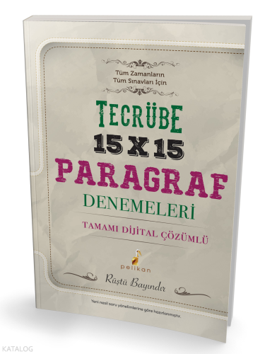 Tecrübe 15x15 Dijital Çözümlü Paragraf Denemeleri Rüştü Bayındır