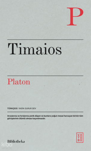 Timaios Platon ( Eflatun )