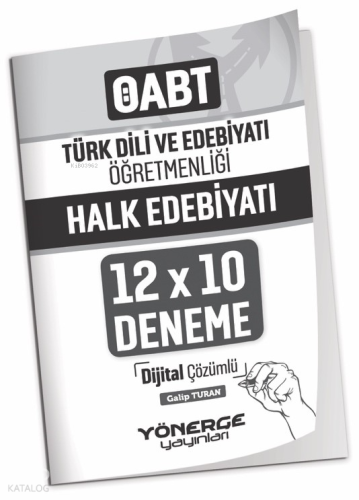Türk Dili ve Edebiyatı Öğretmenliği Halk Edebiyatı 12x10 Deneme Çözümlü